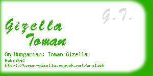 gizella toman business card